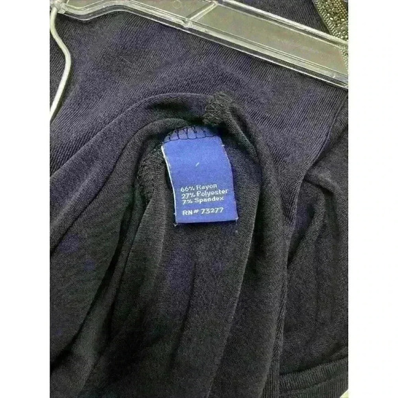 APT.9 X-LARGE NAVY TUNIC TOP RAYON DECORATION FOR WOMAN - Picture 11 of 11